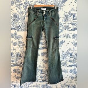 RSQ Indigo vintage wash zip flare jeans size 24